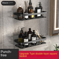 Wall-mounted Bathroom Corner Shelf Without Drilling Rustproof Space Aluminum Shower Storage  Holder