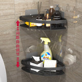 Wall-mounted Bathroom Corner Shelf Without Drilling Rustproof Space Aluminum Shower Storage  Holder