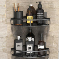 Wall-mounted Bathroom Corner Shelf Without Drilling Rustproof Space Aluminum Shower Storage  Holder