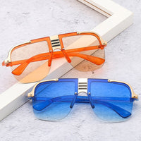 Fashionable  Gradients Lens Metal Alloy Frame