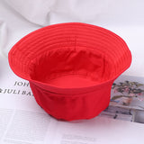 Adult and Children Pure Color Cotton Bucket Hat