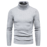 Warm Solid Color Knitted Turtleneck Sweater