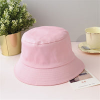 Adult and Children Pure Color Cotton Bucket Hat