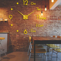 Large DIY 3D  Wall Clock Stickers