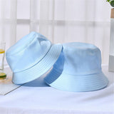 Adult and Children Pure Color Cotton Bucket Hat