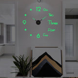 Large DIY 3D  Wall Clock Stickers