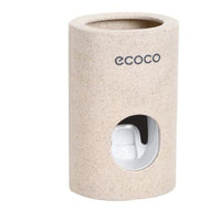 ECOCO Automatic Toothpaste Dispenser Wall Mount Waterproof Toothpaste Squeezer Toothbrush Holder