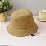 Adult and Children Pure Color Cotton Bucket Hat