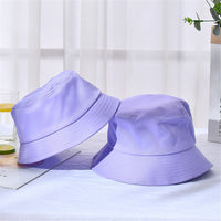 Adult and Children Pure Color Cotton Bucket Hat