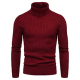 Warm Solid Color Knitted Turtleneck Sweater