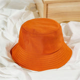 Adult and Children Pure Color Cotton Bucket Hat