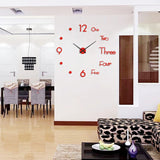 Large DIY 3D  Wall Clock Stickers