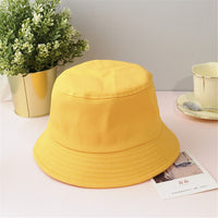 Adult and Children Pure Color Cotton Bucket Hat