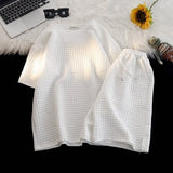 Waffle Two Piece Sets T-shirts & Shorts