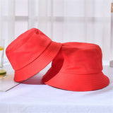 Adult and Children Pure Color Cotton Bucket Hat