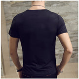 T & V Neck Short Sleeve Stretchy Tees