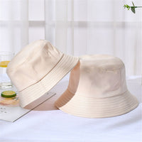 Adult and Children Pure Color Cotton Bucket Hat