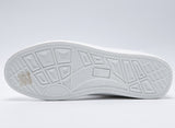 White Casual Leather Flat Tennis Shoes