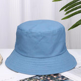 Adult and Children Pure Color Cotton Bucket Hat