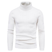 Warm Solid Color Knitted Turtleneck Sweater