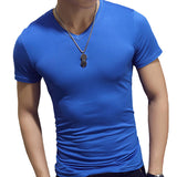 T & V Neck Short Sleeve Stretchy Tees