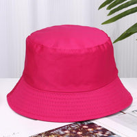 Adult and Children Pure Color Cotton Bucket Hat