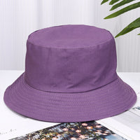 Adult and Children Pure Color Cotton Bucket Hat