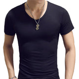 T & V Neck Short Sleeve Stretchy Tees