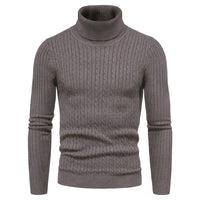 Warm Solid Color Knitted Turtleneck Sweater