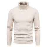 Warm Solid Color Knitted Turtleneck Sweater