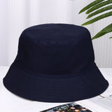 Adult and Children Pure Color Cotton Bucket Hat