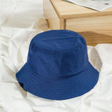 Adult and Children Pure Color Cotton Bucket Hat