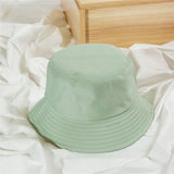 Adult and Children Pure Color Cotton Bucket Hat