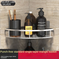 Wall-mounted Bathroom Corner Shelf Without Drilling Rustproof Space Aluminum Shower Storage  Holder