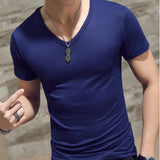 T & V Neck Short Sleeve Stretchy Tees