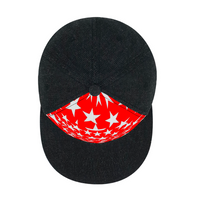 TrapStarSwag Adult Denim Black Flat Baseball Hat Adjustable Classic Athletic Baseball Cap