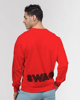 Red & Black TrapStarSwag  Men's Classic French Terry Crewneck Pullover