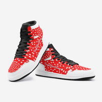 TrapStarSwag Red and White Star Unisex Sneaker