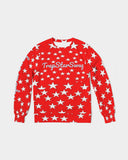 TrapStarSwag Red and White Star  Men's Classic French Terry Crewneck Pullover