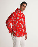 TrapStarSwag Wrap Around Red&White v1 Men's Windbreaker