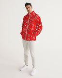 TrapStarSwag Wrap Around Red&White.v1 Men's Windbreaker