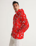 TrapStarSwag Wrap Around Red&White.v1 Men's Windbreaker