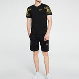 Two Piece Tops+ Shorts Suit Sportswear Set Mens Short Sets  Tracksuit