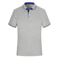 Polo Shirts Men Breathable Solid Short Sleeve Polo Turn-over Collar