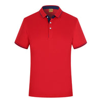 Polo Shirts Men Breathable Solid Short Sleeve Polo Turn-over Collar