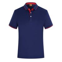 Polo Shirts Men Breathable Solid Short Sleeve Polo Turn-over Collar