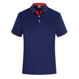 Polo Shirts Men Breathable Solid Short Sleeve Polo Turn-over Collar