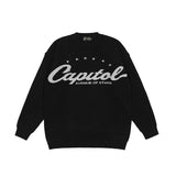 Capitol Stars Crew Neck Pullover Sweaters