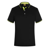 Polo Shirts Men Breathable Solid Short Sleeve Polo Turn-over Collar