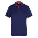 Polo Shirts Men Breathable Solid Short Sleeve Polo Turn-over Collar